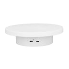 White Automatic 360° Rotating Display Turntable 3KG Load Bearing Electric Display Turntable Stand for Shop Diameter 15cm/6in
