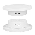 White Automatic 360° Rotating Display Turntable 3KG Load Bearing Electric Display Turntable Stand for Shop Diameter 15cm/6in