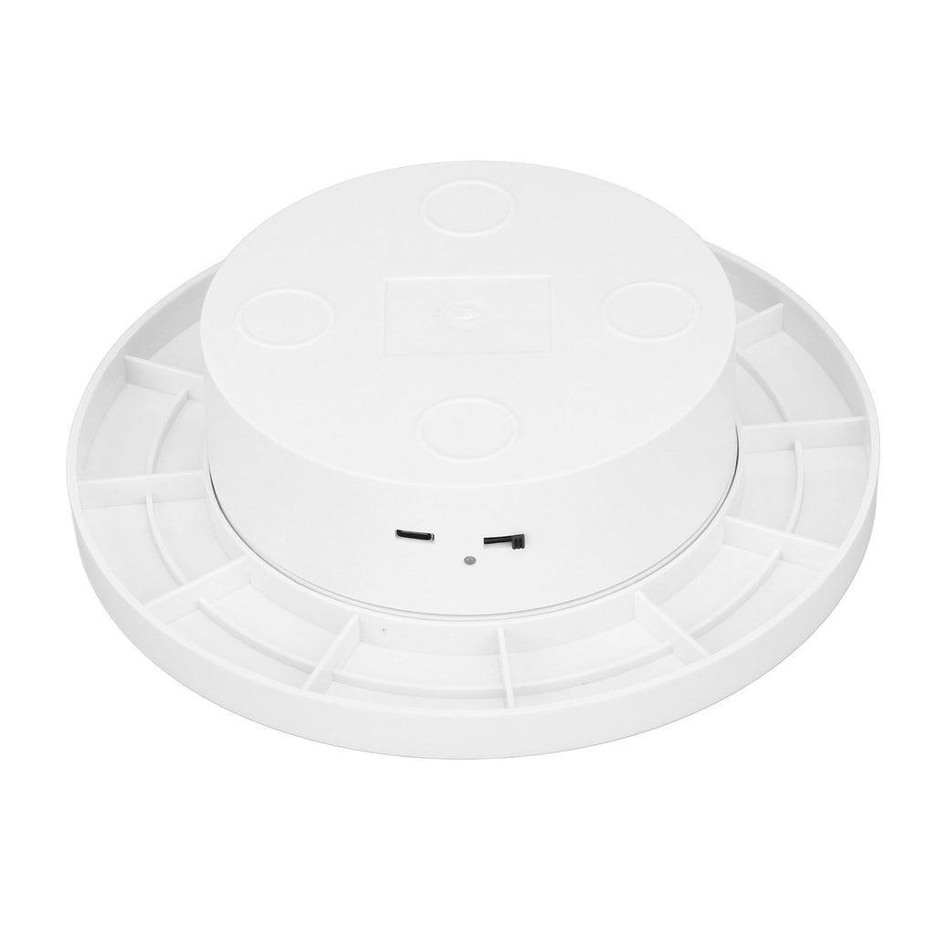 White Automatic 360° Rotating Display Turntable 3KG Load Bearing Electric Display Turntable Stand for Shop Diameter 15cm/6in