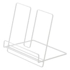 Foldable Iron Display Stand Multifunction Rust Prevention Simple Folding Book Stand for Kids White