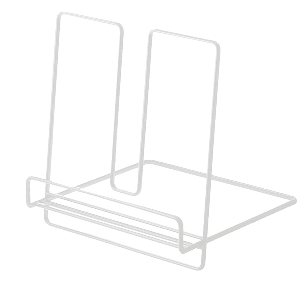 Foldable Iron Display Stand Multifunction Rust Prevention Simple Folding Book Stand for Kids White