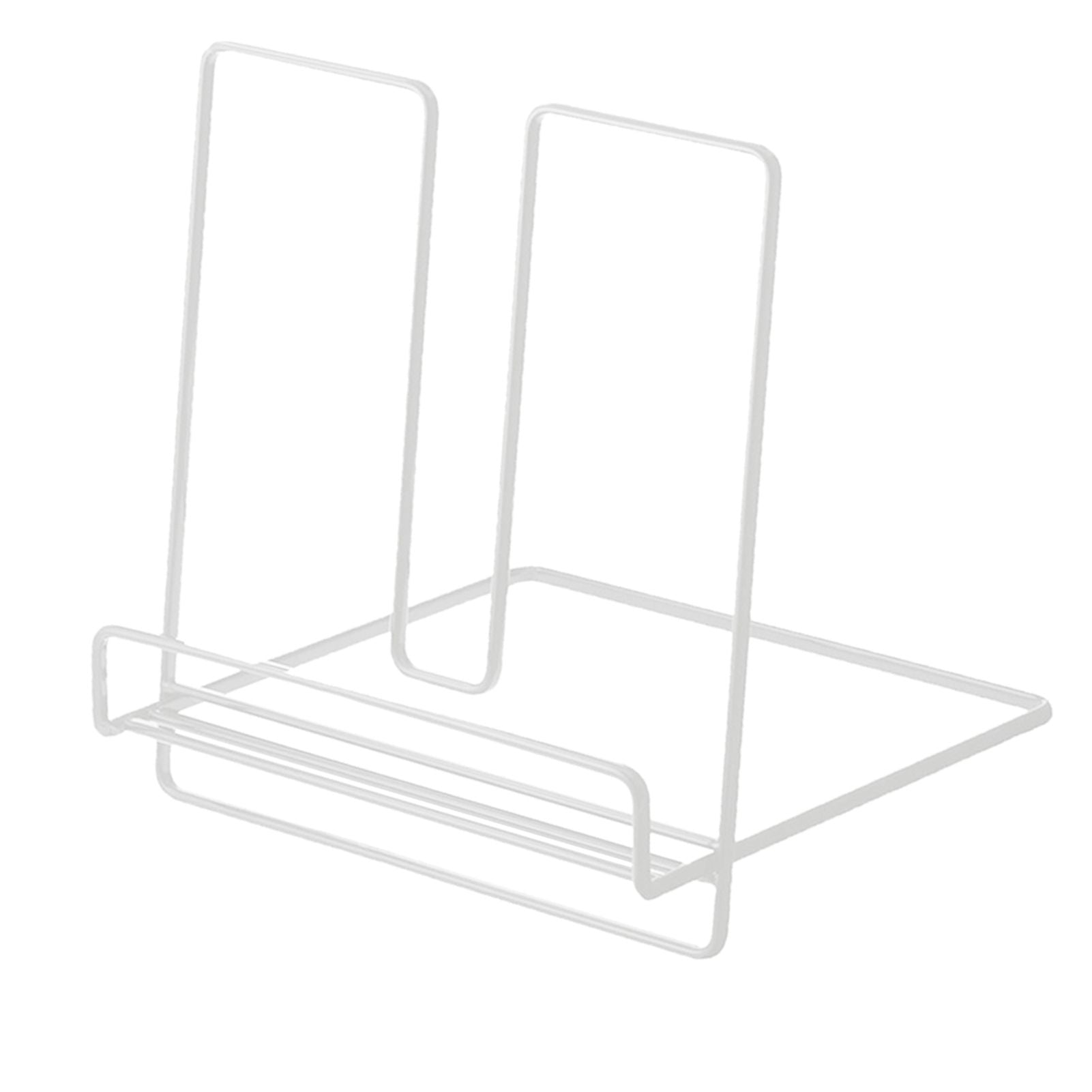 Foldable Iron Display Stand Multifunction Rust Prevention Simple Folding Book Stand for Kids White