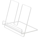 Foldable Iron Display Stand Multifunction Rust Prevention Simple Folding Book Stand for Kids White