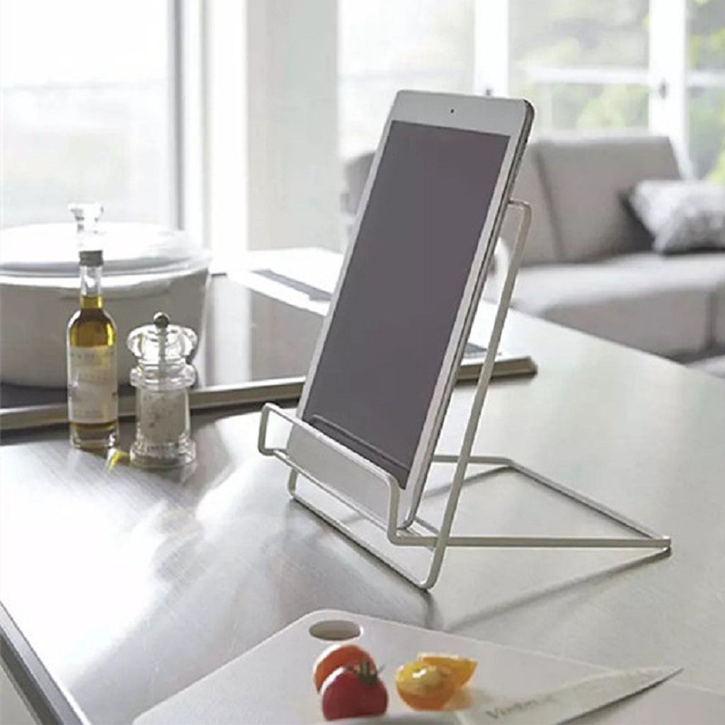 Foldable Iron Display Stand Multifunction Rust Prevention Simple Folding Book Stand for Kids White