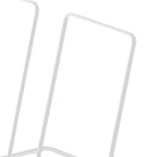 Foldable Iron Display Stand Multifunction Rust Prevention Simple Folding Book Stand for Kids White