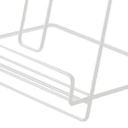 Foldable Iron Display Stand Multifunction Rust Prevention Simple Folding Book Stand for Kids White