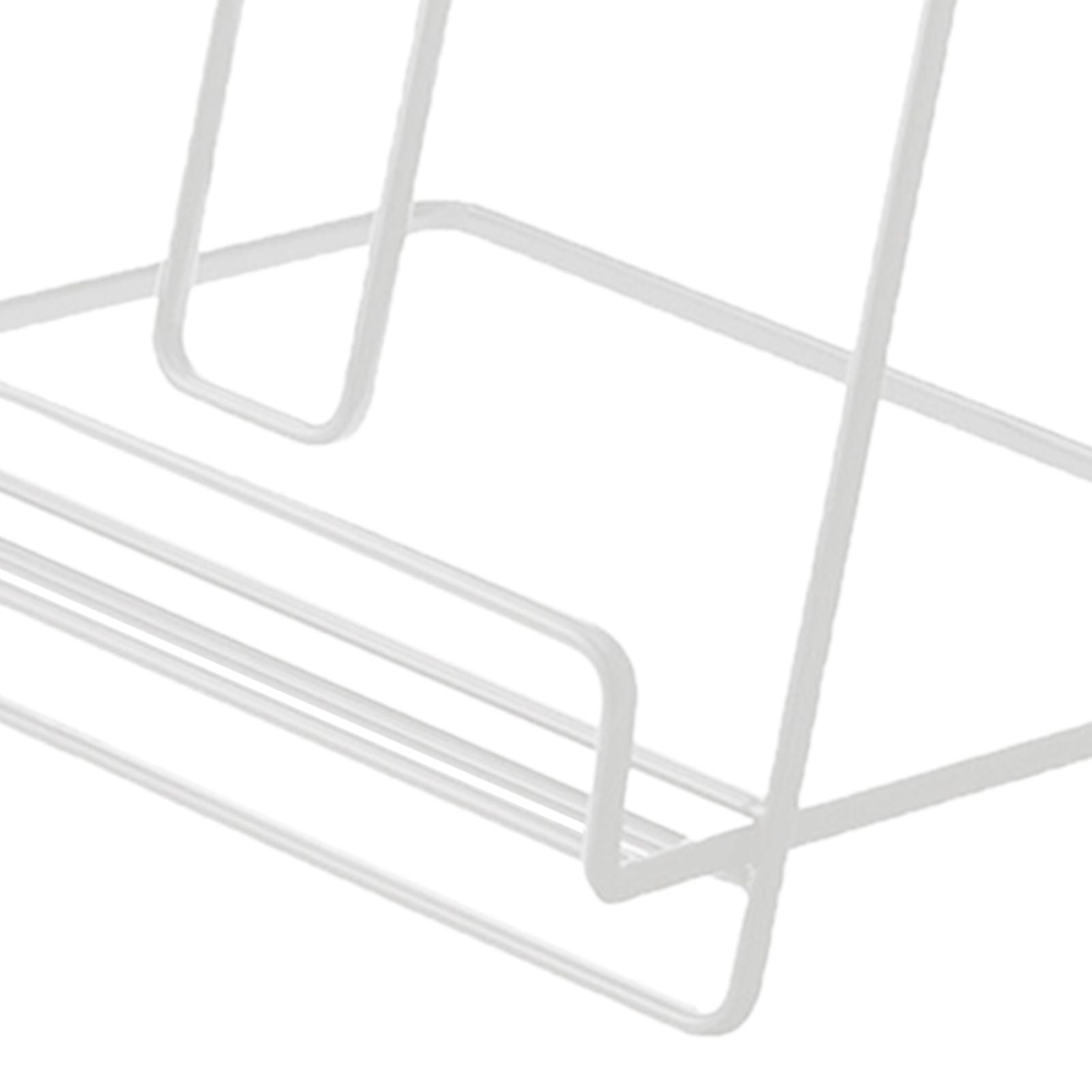 Foldable Iron Display Stand Multifunction Rust Prevention Simple Folding Book Stand for Kids White