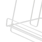 Foldable Iron Display Stand Multifunction Rust Prevention Simple Folding Book Stand for Kids White