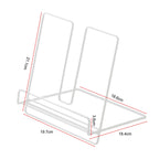 Foldable Iron Display Stand Multifunction Rust Prevention Simple Folding Book Stand for Kids White