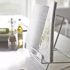 Foldable Iron Display Stand Multifunction Rust Prevention Simple Folding Book Stand for Kids White