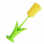 2PCS Sponge Cleaning Brush Long Handle Grip Cup Brush for Coffee Mugs Winebottle Baby Bottles Yellow
