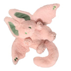 Plush Rabbit Doll Soft Cute PP Cotton Filling Wing Long Tail Design Stuffed Bunny Toy for Children Adults Pink