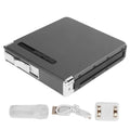 20 Regular Cigarettes Case Box USB Rechargeable Cigarette Case with Lighter for Men Women Ideal Gift for Smoker Black Wire Drawing