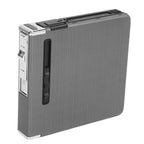 20 Regular Cigarettes Case Box USB Rechargeable Cigarette Case with Lighter for Men Women Ideal Gift for Smoker Black Wire Drawing