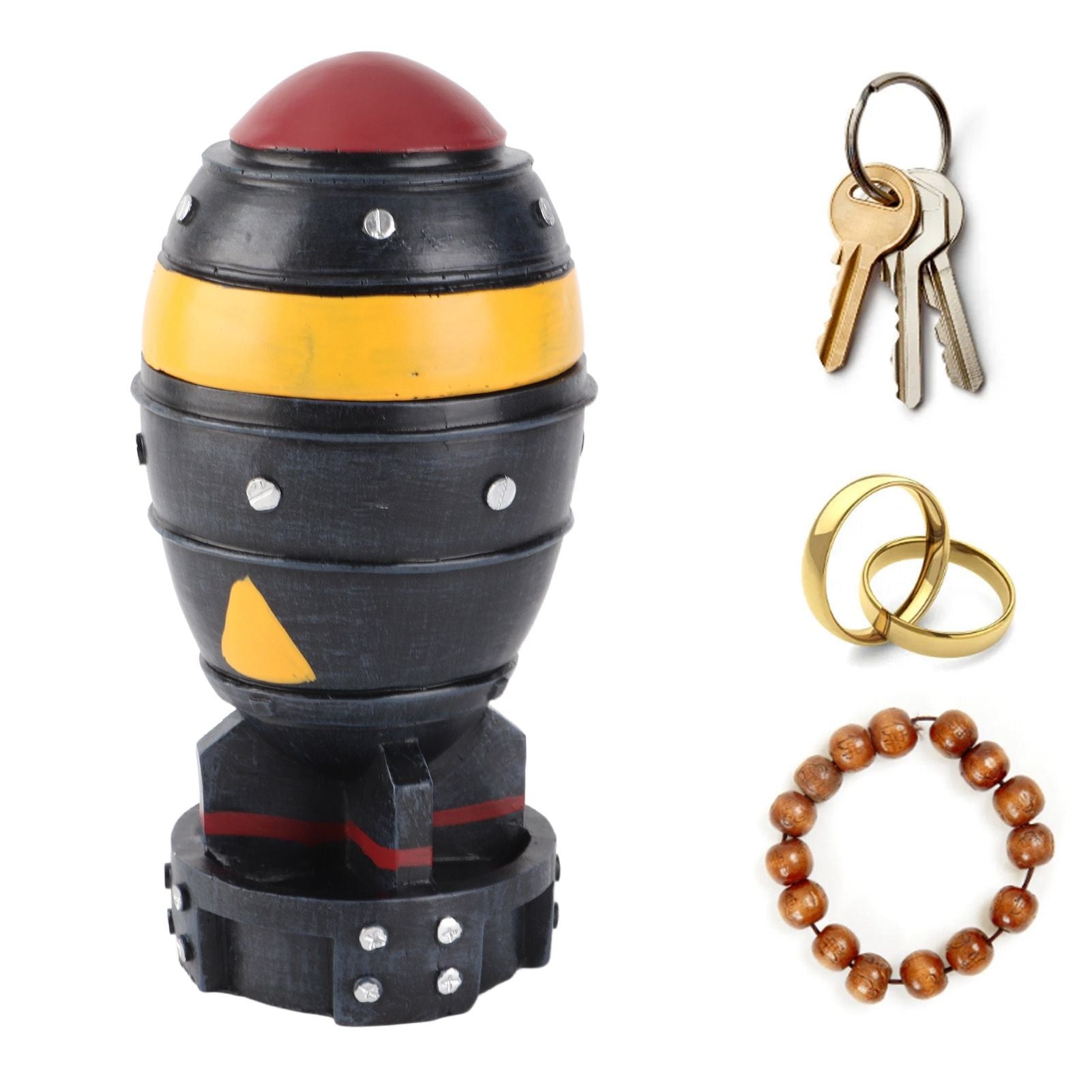 Bomb Storage Box Retro Decorative 3D Resin Craft Model Mini Storage Bin for Keys Beads Cotton Swabs