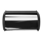 Iron Bread Bin Durable Bread Storage Container Mirror Polished Bread Bin Storage Case for Home Shop Office Black