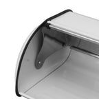 Iron Bread Bin Durable Bread Storage Container Mirror Polished Bread Bin Storage Case for Home Shop Office White