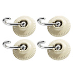 4pcs Adhesive Hooks Hole Free Round Hooks Bathroom Coat Heavy Duty Adhesive Hangers White