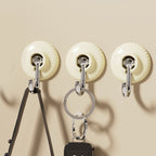 4pcs Adhesive Hooks Hole Free Round Hooks Bathroom Coat Heavy Duty Adhesive Hangers White