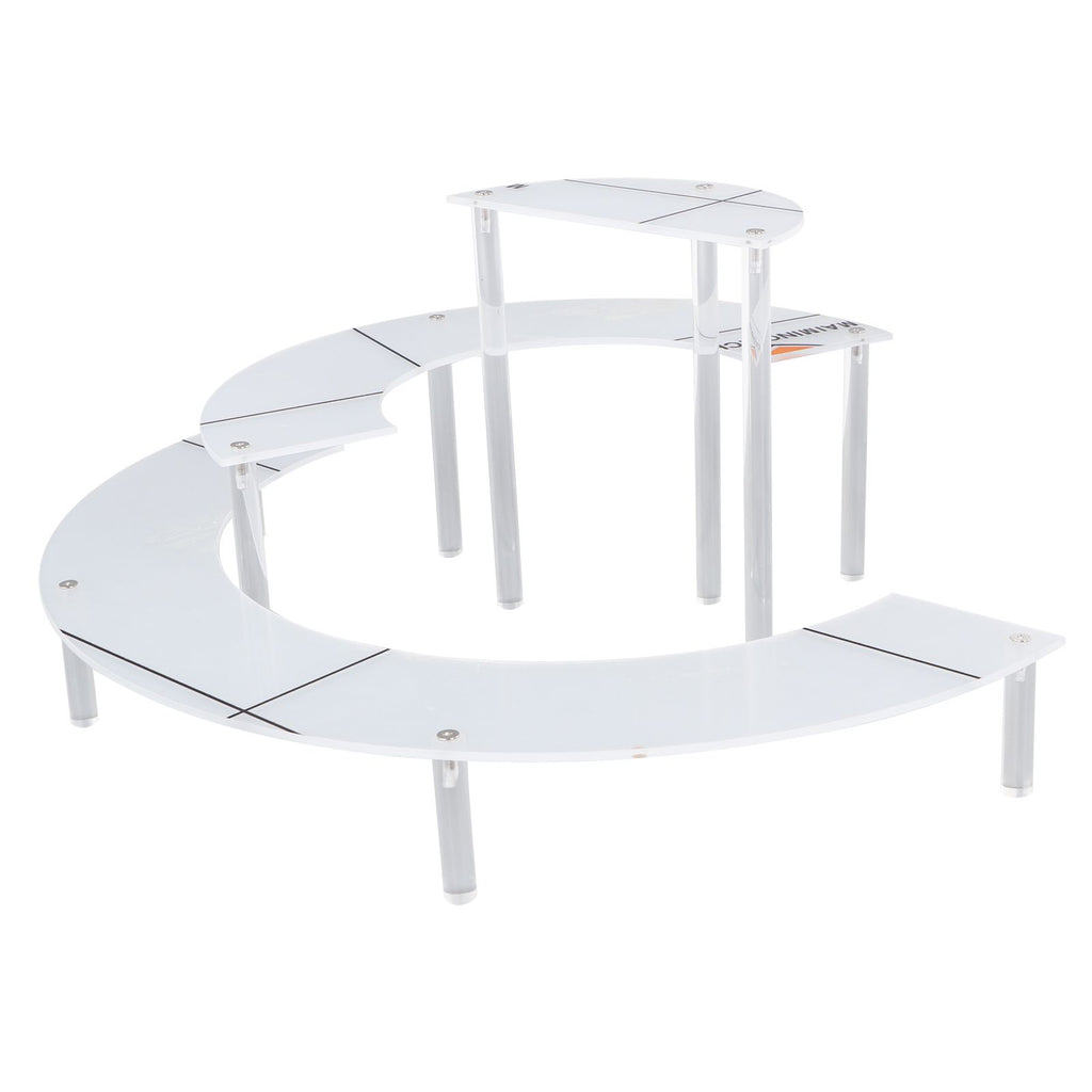 Acrylic Display Stand Transparent 3 Tiered Product Food Dessert Stand Round Display Riser Detachable Display Shelf for Home Restaurant Office Store