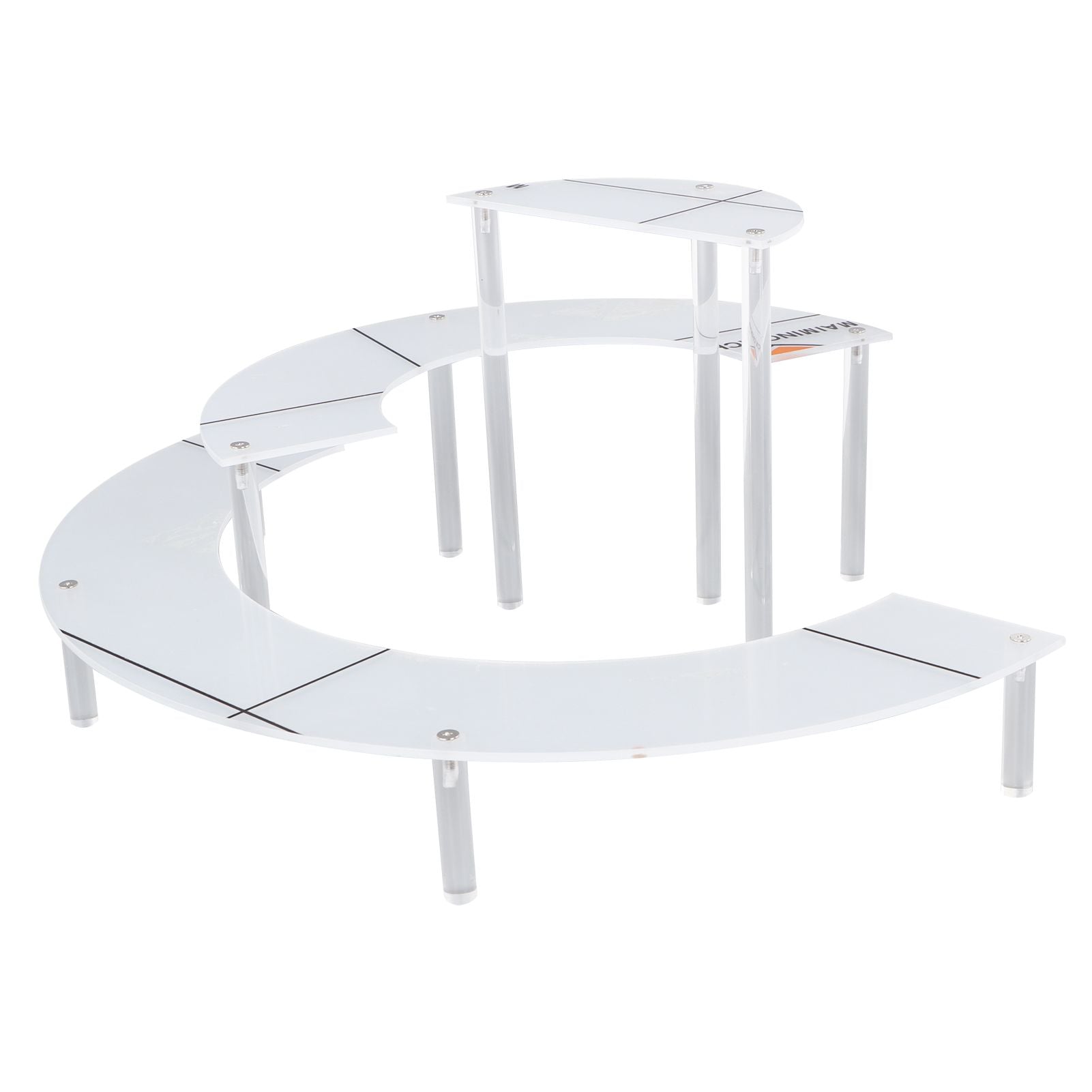 Acrylic Display Stand Transparent 3 Tiered Product Food Dessert Stand Round Display Riser Detachable Display Shelf for Home Restaurant Office Store