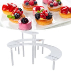 Acrylic Display Stand Transparent 3 Tiered Product Food Dessert Stand Round Display Riser Detachable Display Shelf for Home Restaurant Office Store