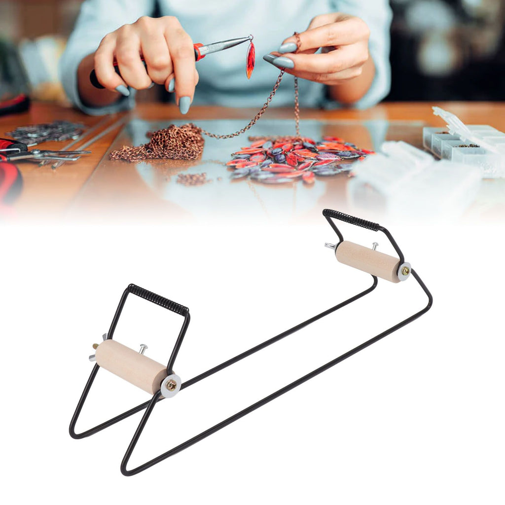 Metal Bead Loom DIY Beading Loom Machine for Beaded Bracelets Necklaces Belts Jewelry Black