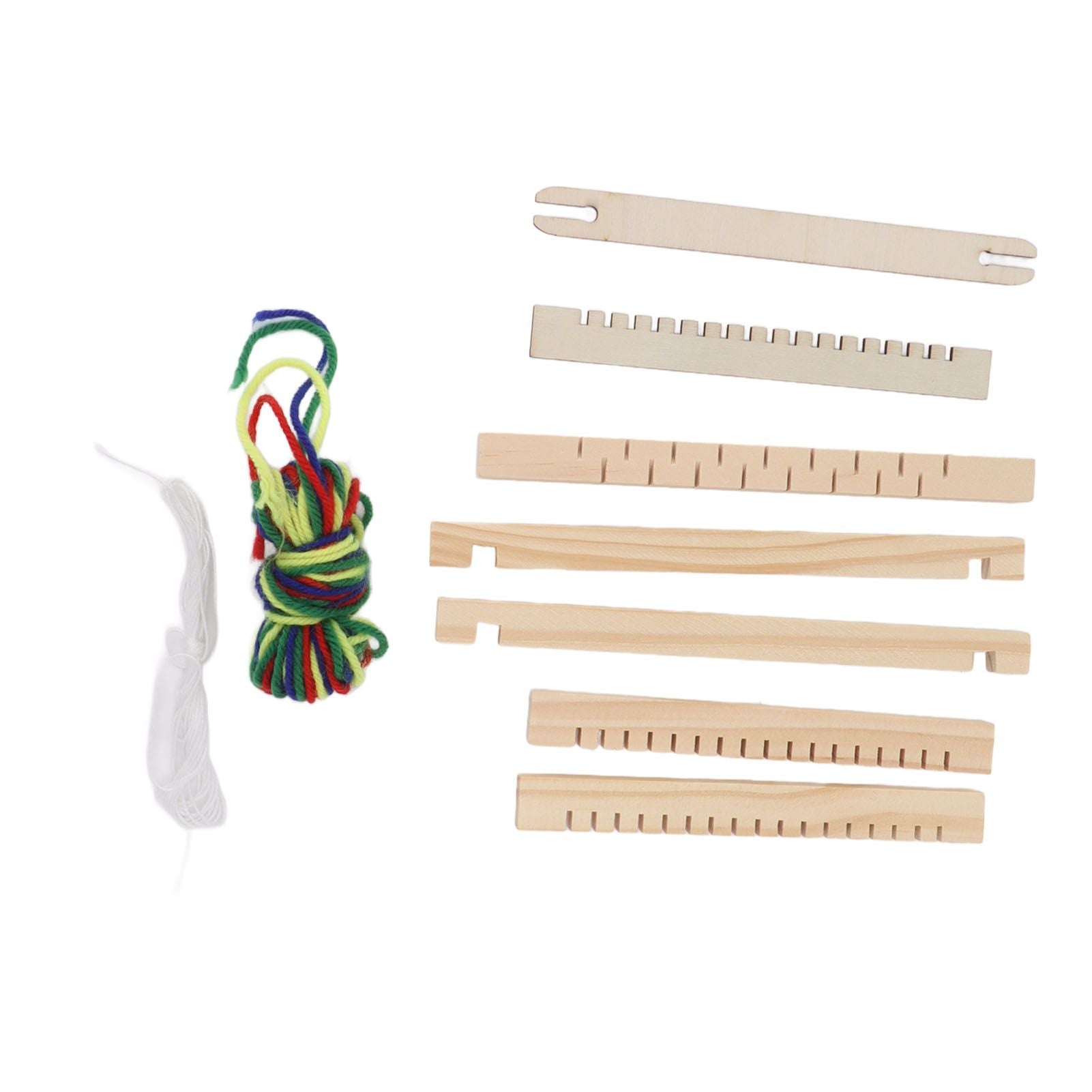 Kids Weaving Loom Easy Operation Hand Eye Coordination Durable Wood Weaving Loom Kit for Beginner Adult Craft DIY