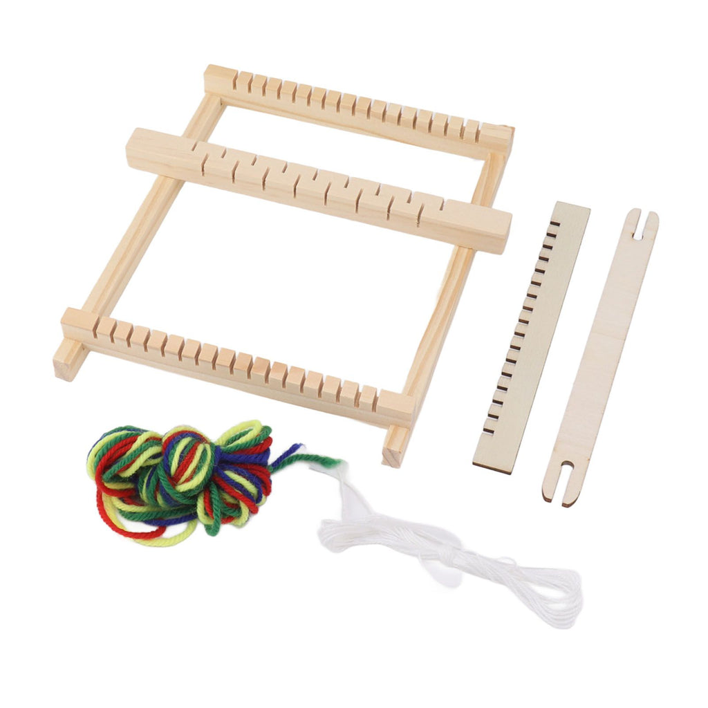 Kids Weaving Loom Easy Operation Hand Eye Coordination Durable Wood Weaving Loom Kit for Beginner Adult Craft DIY