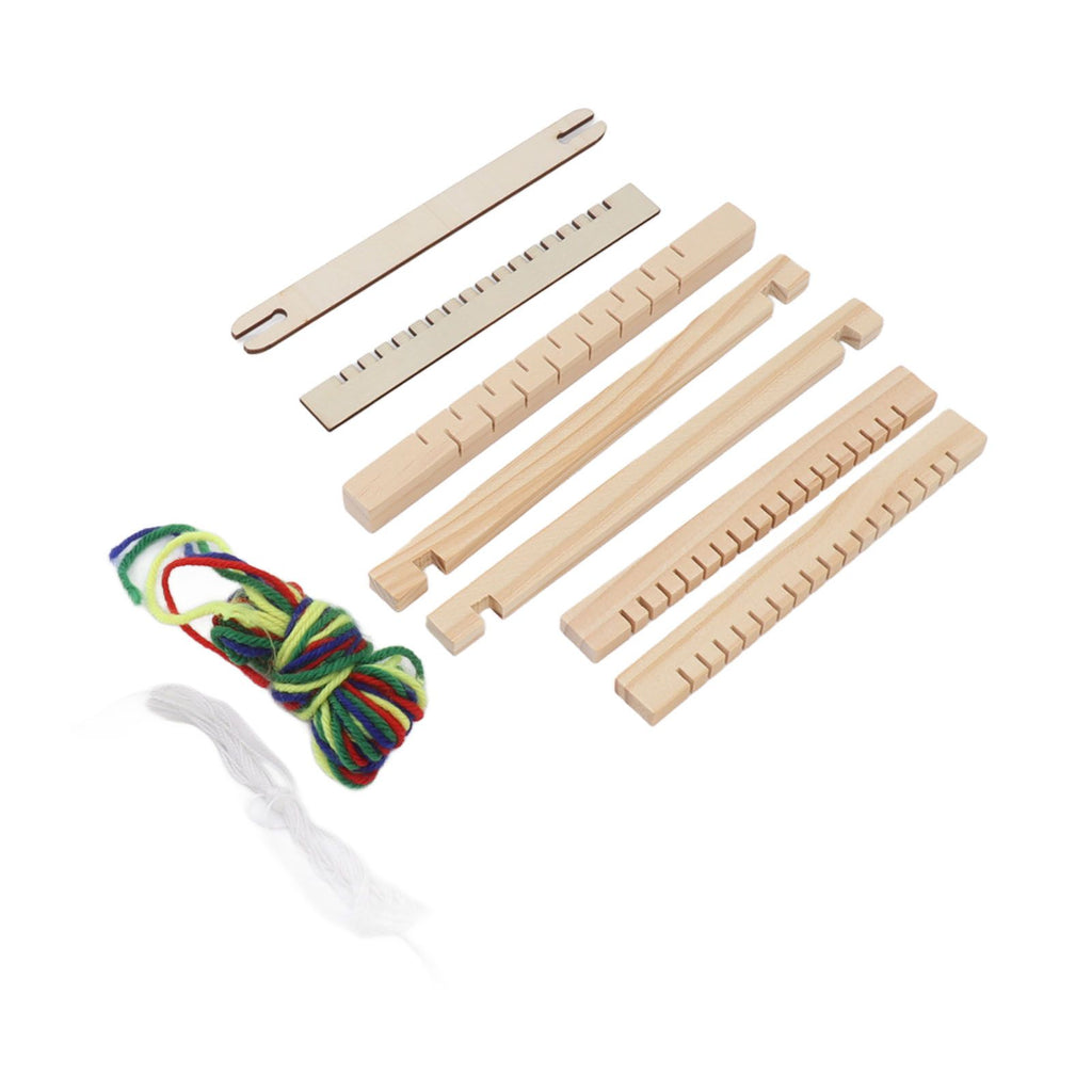 Kids Weaving Loom Easy Operation Hand Eye Coordination Durable Wood Weaving Loom Kit for Beginner Adult Craft DIY