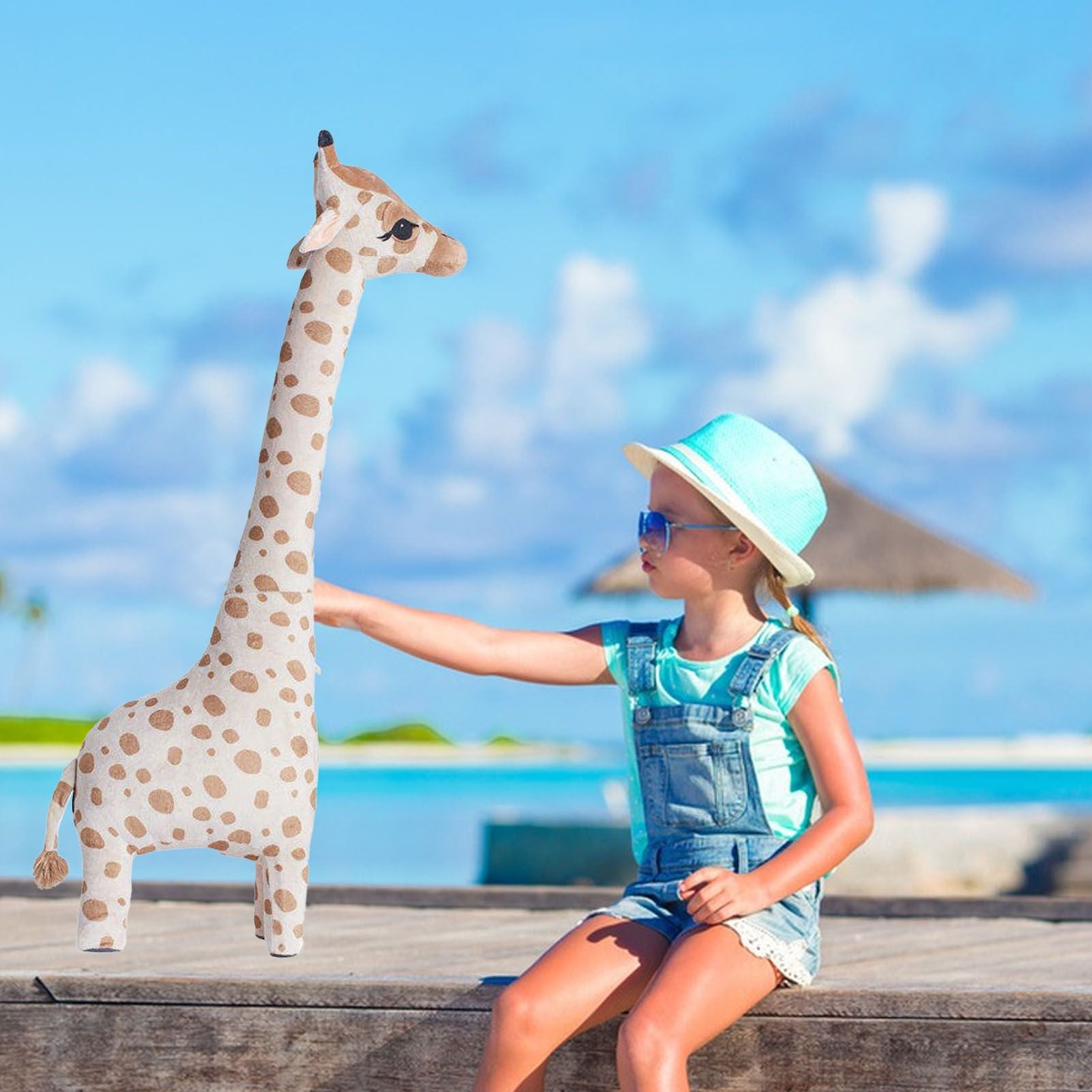 Giraffe Doll Plush Toy Cute Soft Full Filling High Elasticity Skin Friendly Perfect Gift for Kids Adults 45cm