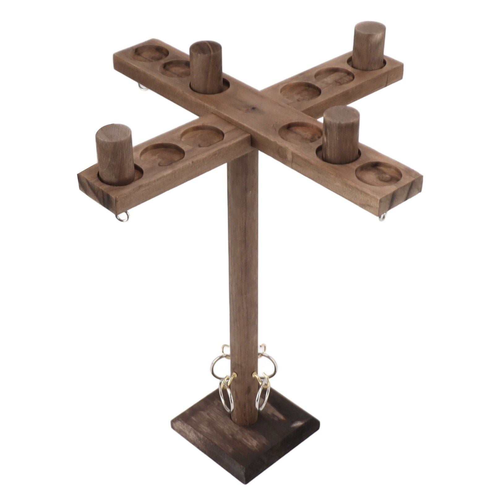 Hook and Ring Game for Four Players Wooden Hooks Fast Paced Interactive Game for Party Bar