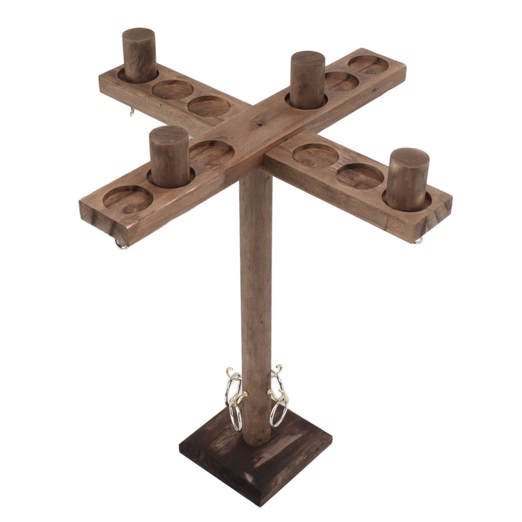 Hook and Ring Game for Four Players Wooden Hooks Fast Paced Interactive Game for Party Bar