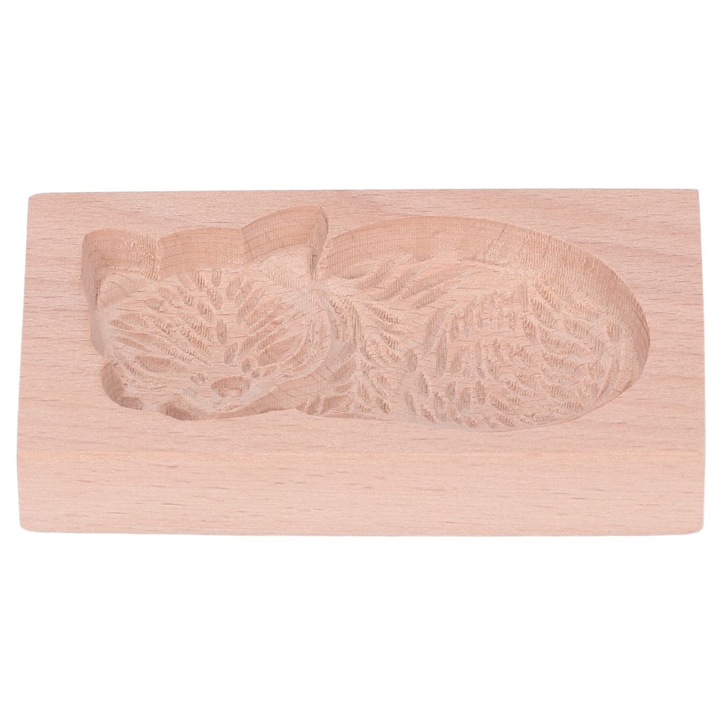 Animal Cookie Mold Lovely Vivid Wooden Biscuit Press Stamp Easy Demoulding Smoothly Cookie Mold Cat
