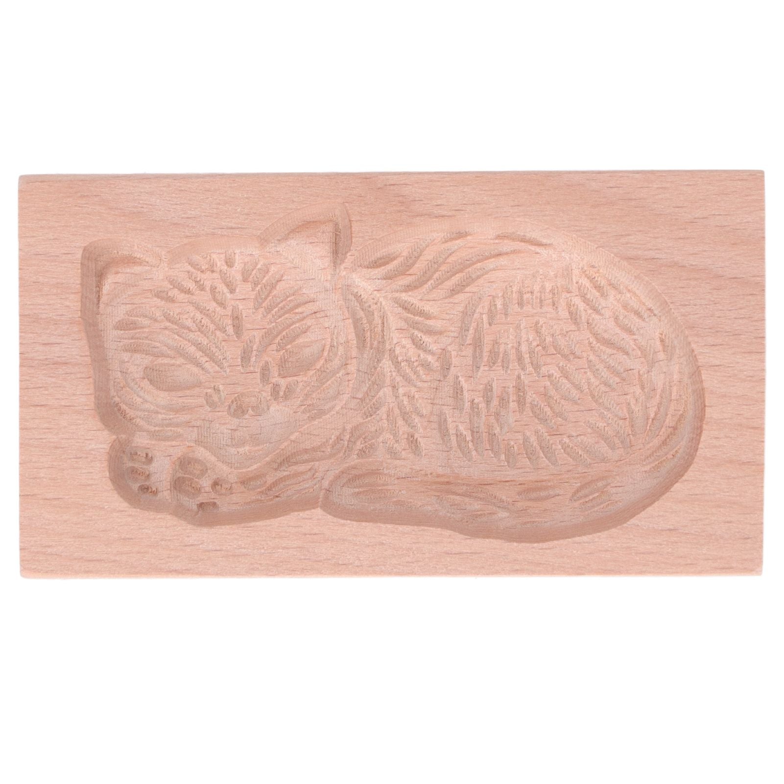 Animal Cookie Mold Lovely Vivid Wooden Biscuit Press Stamp Easy Demoulding Smoothly Cookie Mold Cat
