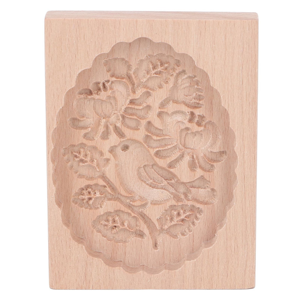 Animal Cookie Mold Lovely Vivid Wooden Biscuit Press Stamp Easy Demoulding Smoothly Cookie Mold Titmouse