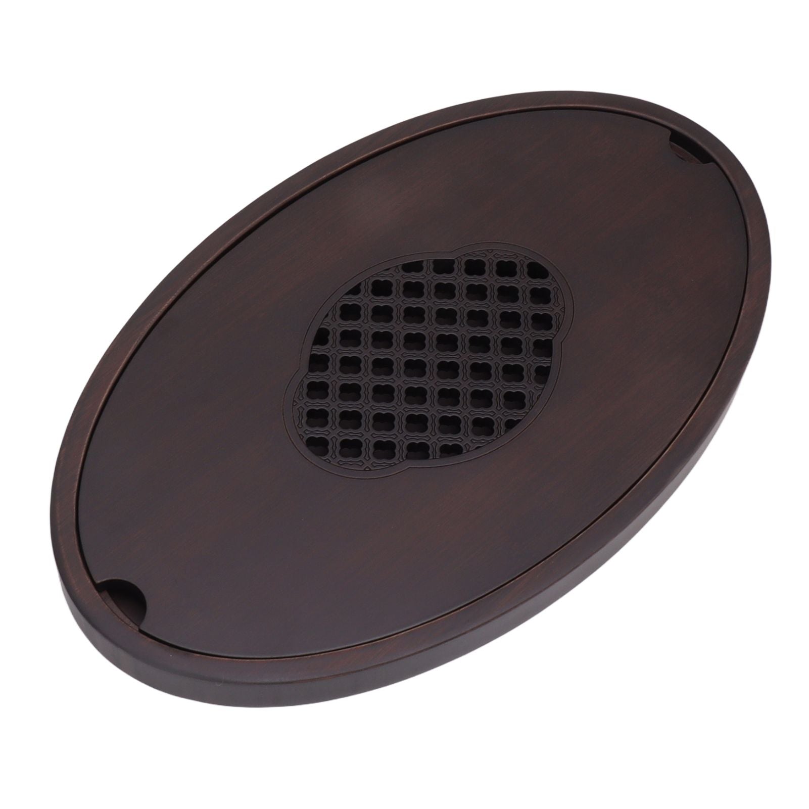 Bamboo Tea Table Tray Walnut Color Simple Elegant Chinese Style Water Storage Tea Tray with Handle S