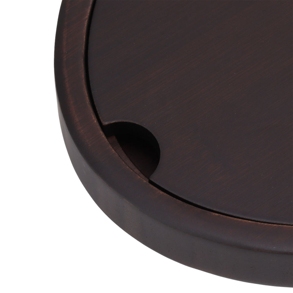 Bamboo Tea Table Tray Walnut Color Simple Elegant Chinese Style Water Storage Tea Tray with Handle S