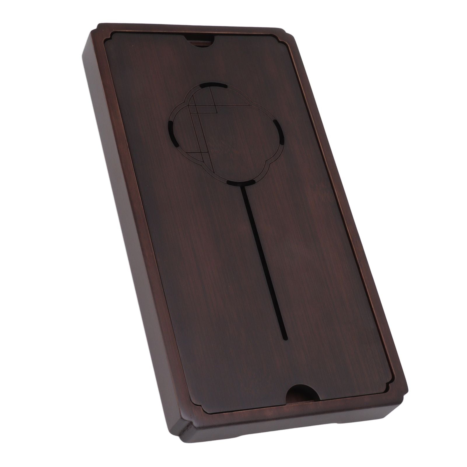 Chinese Water Storage Drainage Tea Tray Bamboo Simple Decorative Robust Household Tea Serving Tray Small Size