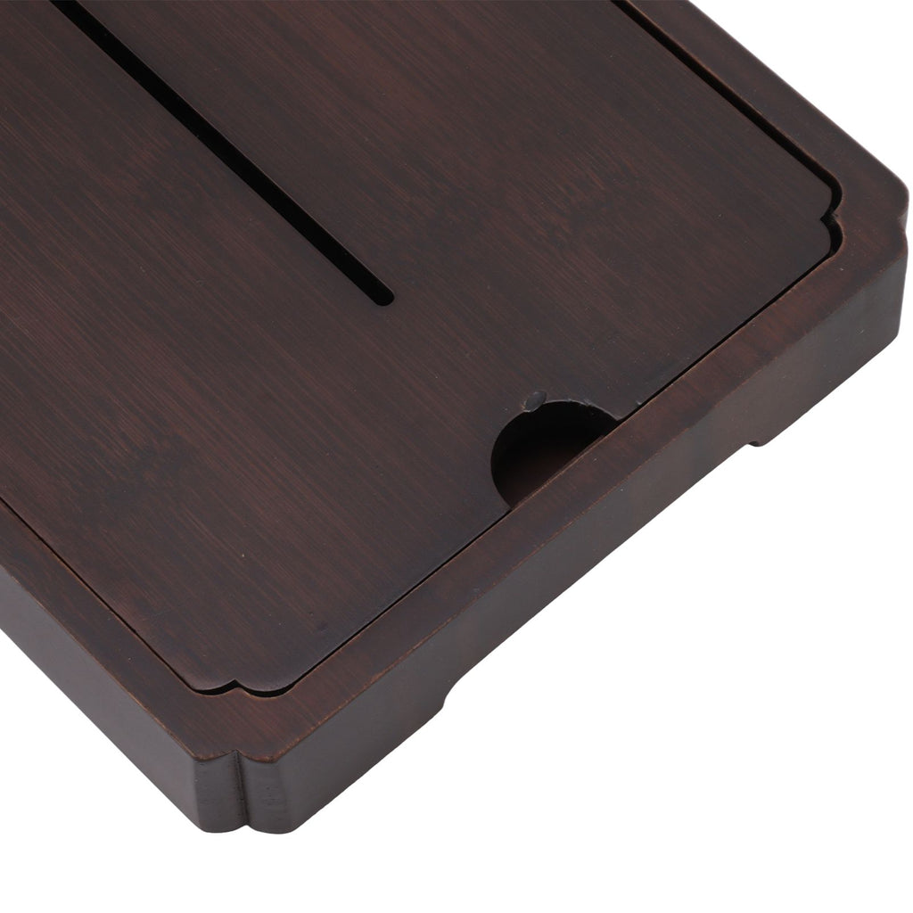 Chinese Water Storage Drainage Tea Tray Bamboo Simple Decorative Robust Household Tea Serving Tray Small Size