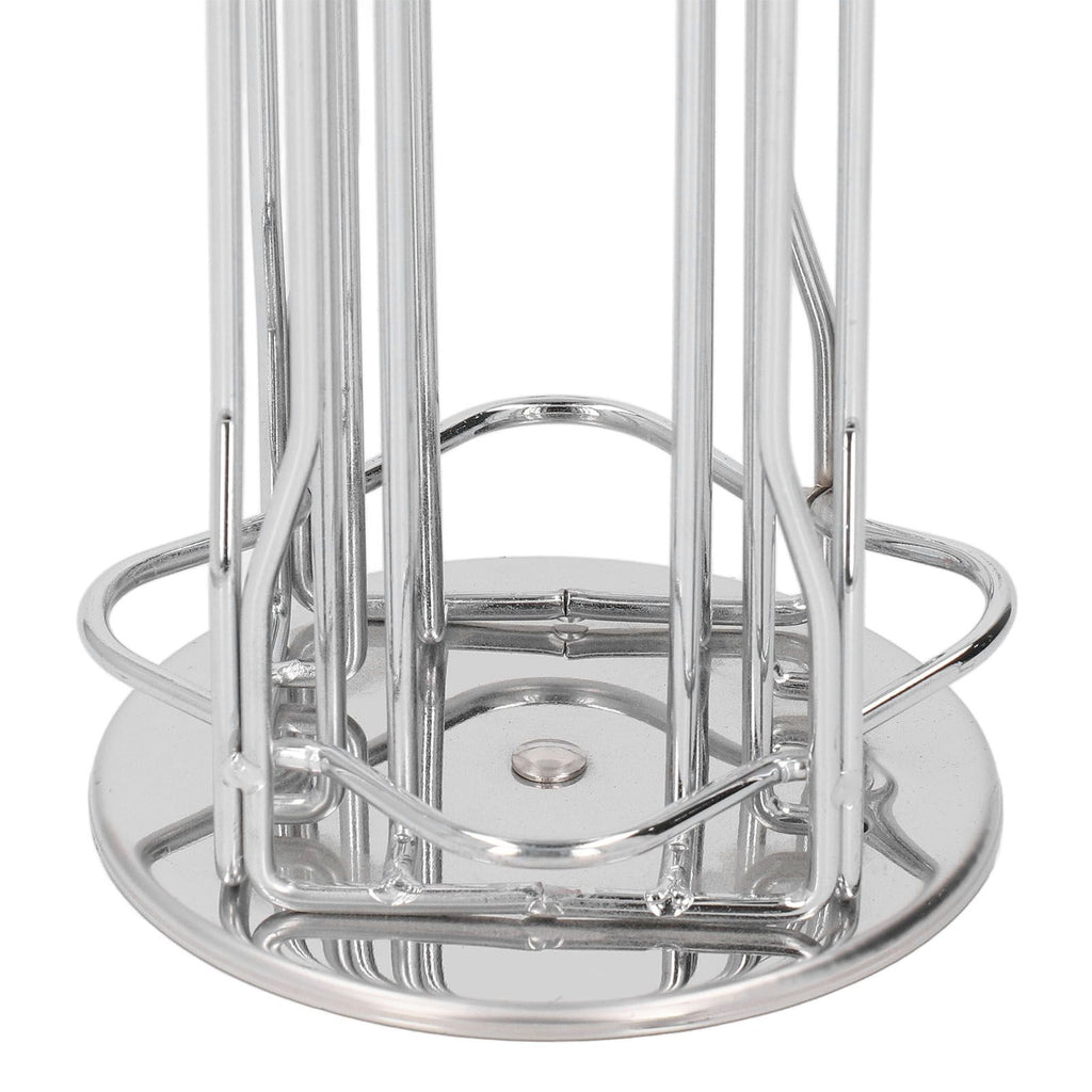 Coffee Capsule Stand 360° Rotation Anti Slip Thick Base Wrought Iron Capsule Pod Holder for Vertuoline 20pods Silver