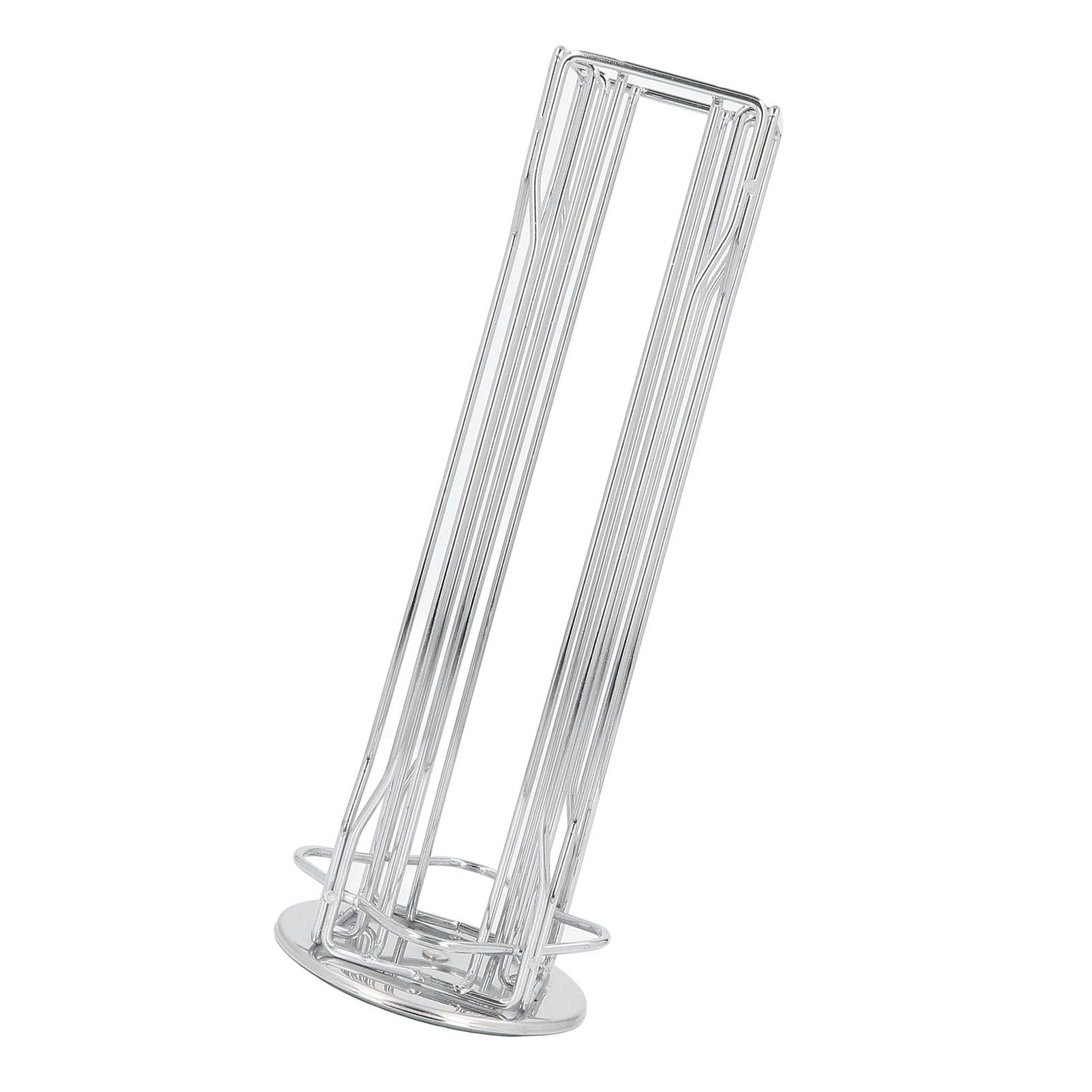 Coffee Capsule Stand 360° Rotation Anti Slip Thick Base Wrought Iron Capsule Pod Holder for Vertuoline 20pods Silver