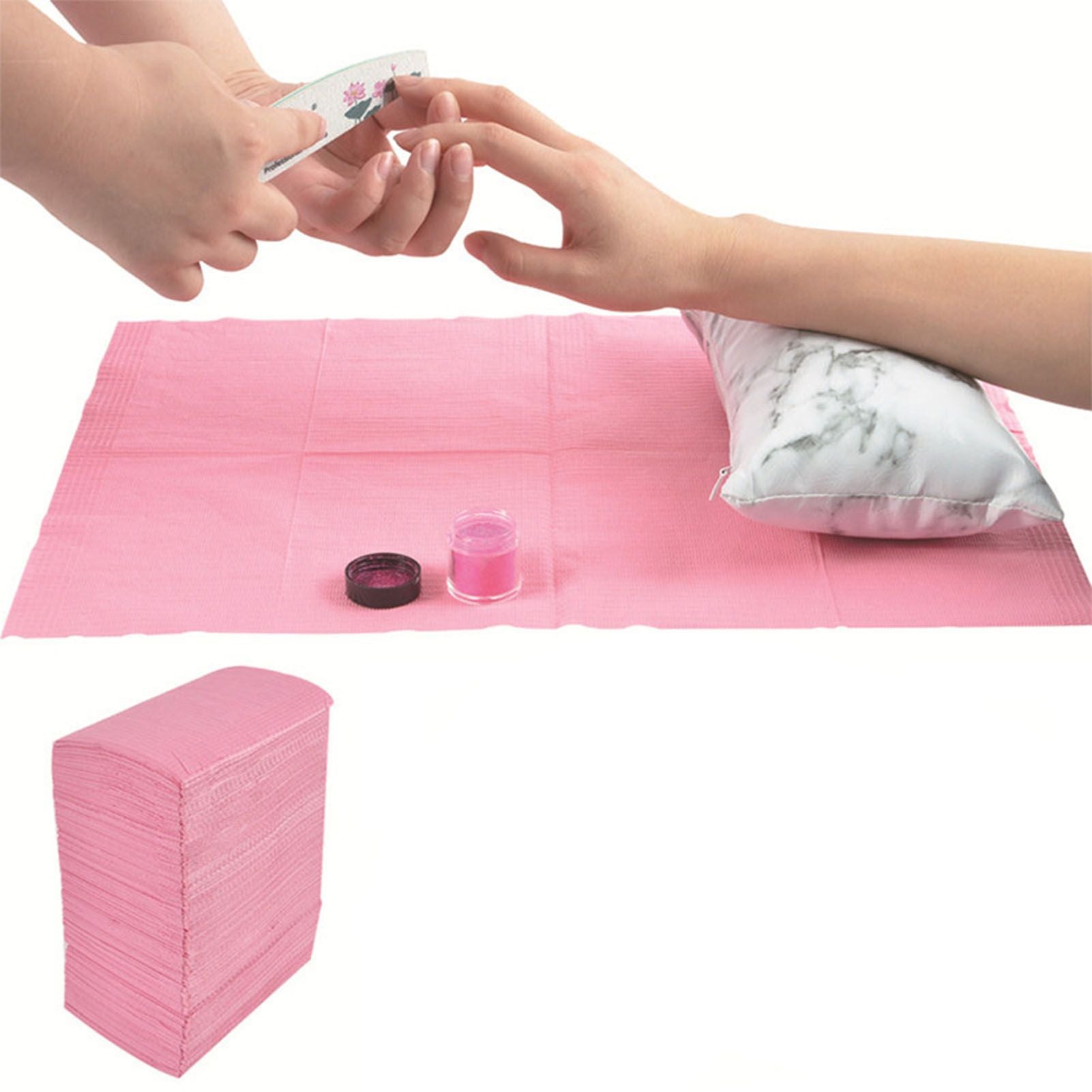 125PCS Tattoo Clean Pad Good Absorption Thick Cloth Disposable Tattoo Tablecloth for Tattooist Pink