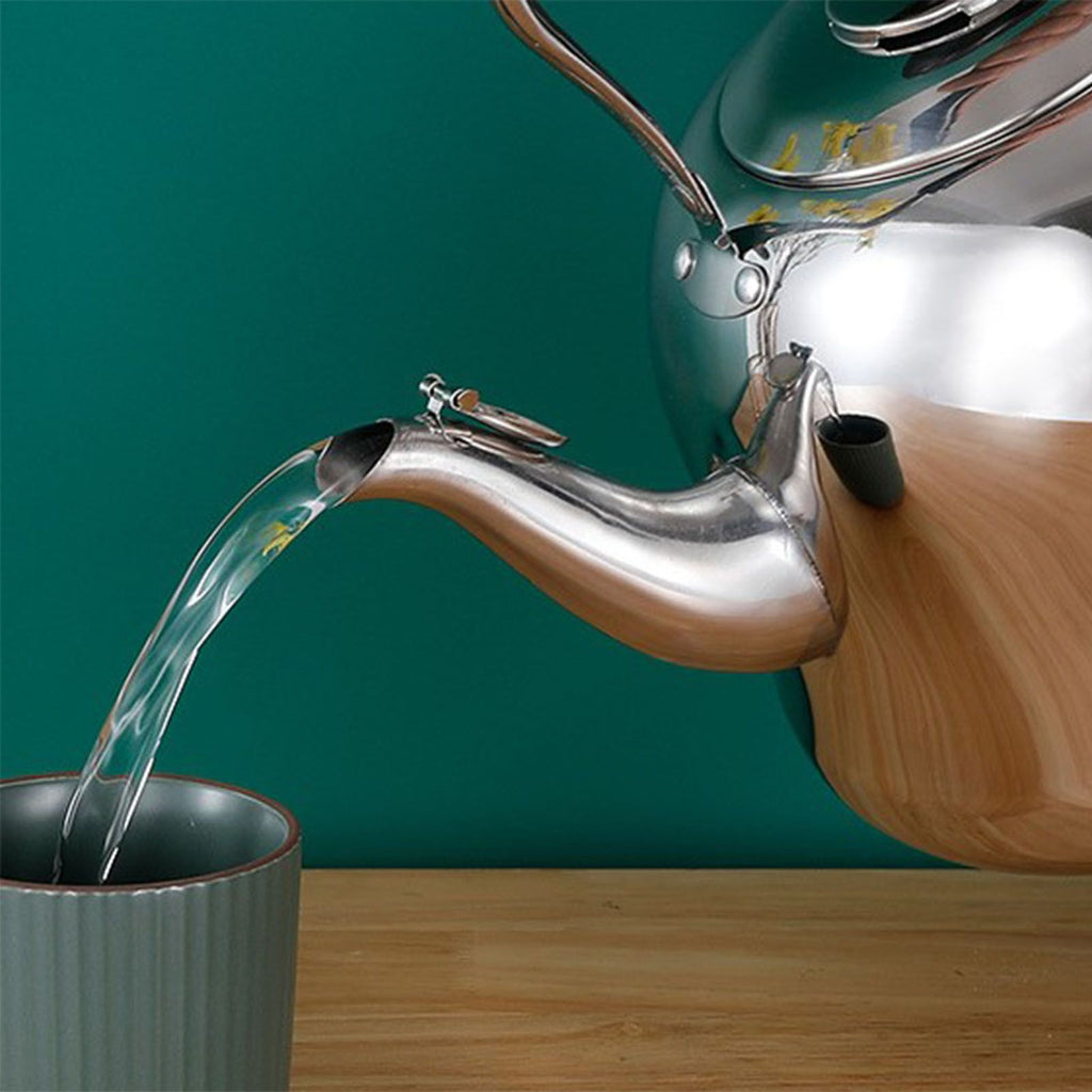 Whistling Kettle Stainless Steel Boiling Audible Alarm Large Opening Stovetop Teapot with Tea Filter 2L