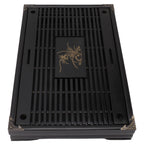 Gongfu Tea Tray Water Storage Drainage Home Decoration Ornament Serving Tray for Office Black