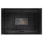 Gongfu Tea Tray Water Storage Drainage Home Decoration Ornament Serving Tray for Office Black