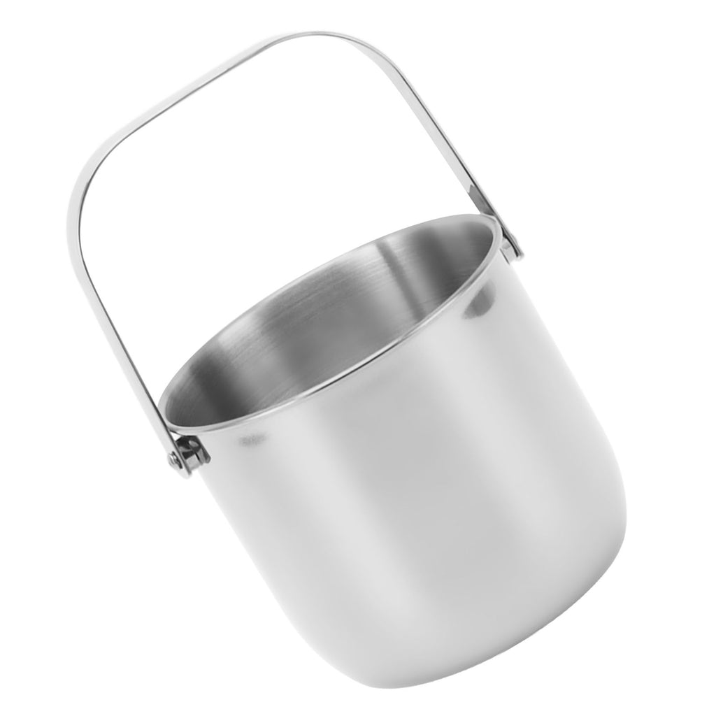 KTV Bar Commercial Thickened Ice Bucket Stainless Steel Double Insulation Ice Bucket Wine Champagne Beer Ice Bucket Silver
