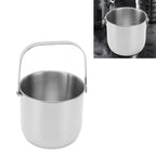 KTV Bar Commercial Thickened Ice Bucket Stainless Steel Double Insulation Ice Bucket Wine Champagne Beer Ice Bucket Silver