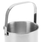 KTV Bar Commercial Thickened Ice Bucket Stainless Steel Double Insulation Ice Bucket Wine Champagne Beer Ice Bucket Silver