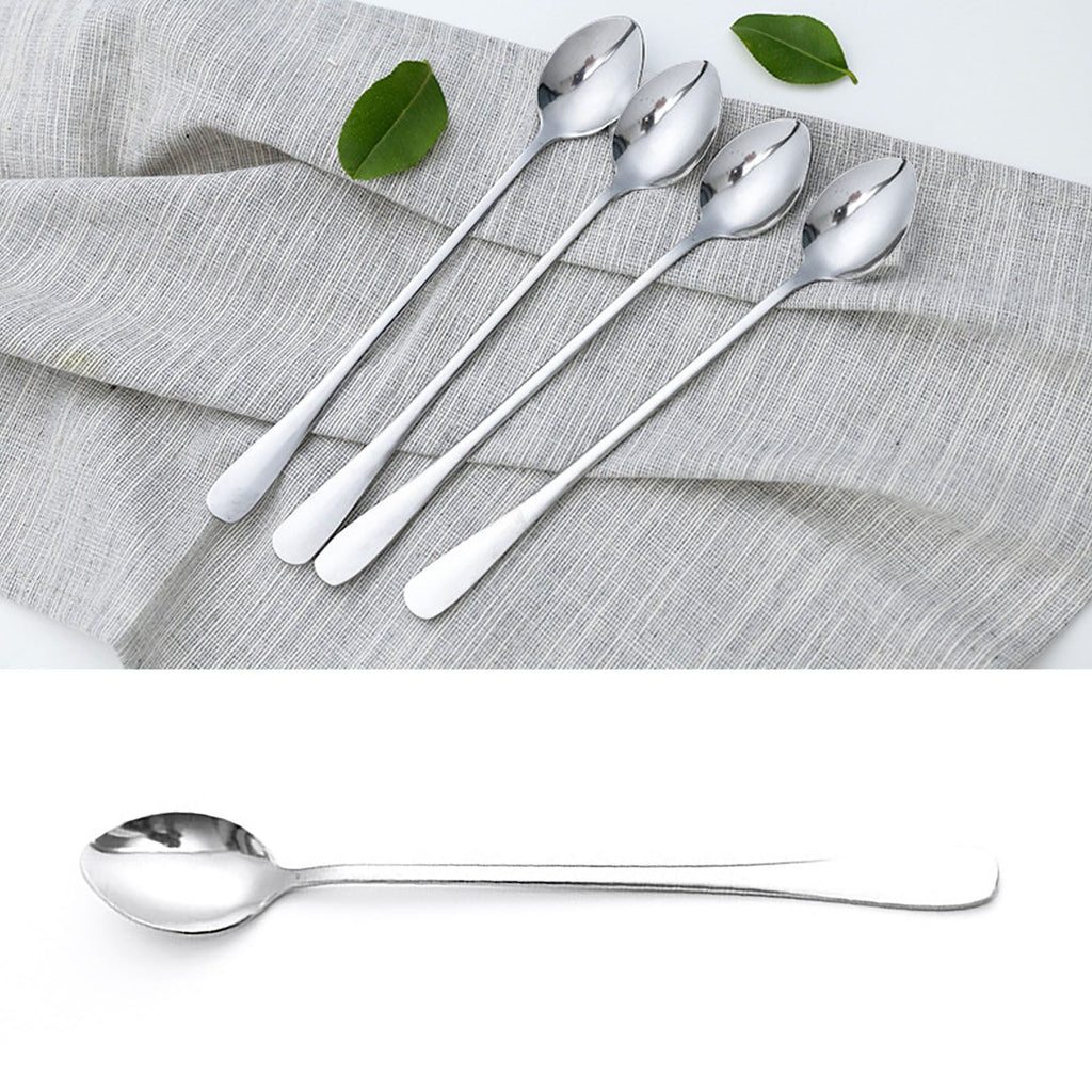 Long Handle Spoons Stainless Steel Elegant Multi Functional Stirring Spoons for Coffee Tea Dessert 3pcs Pointed Head